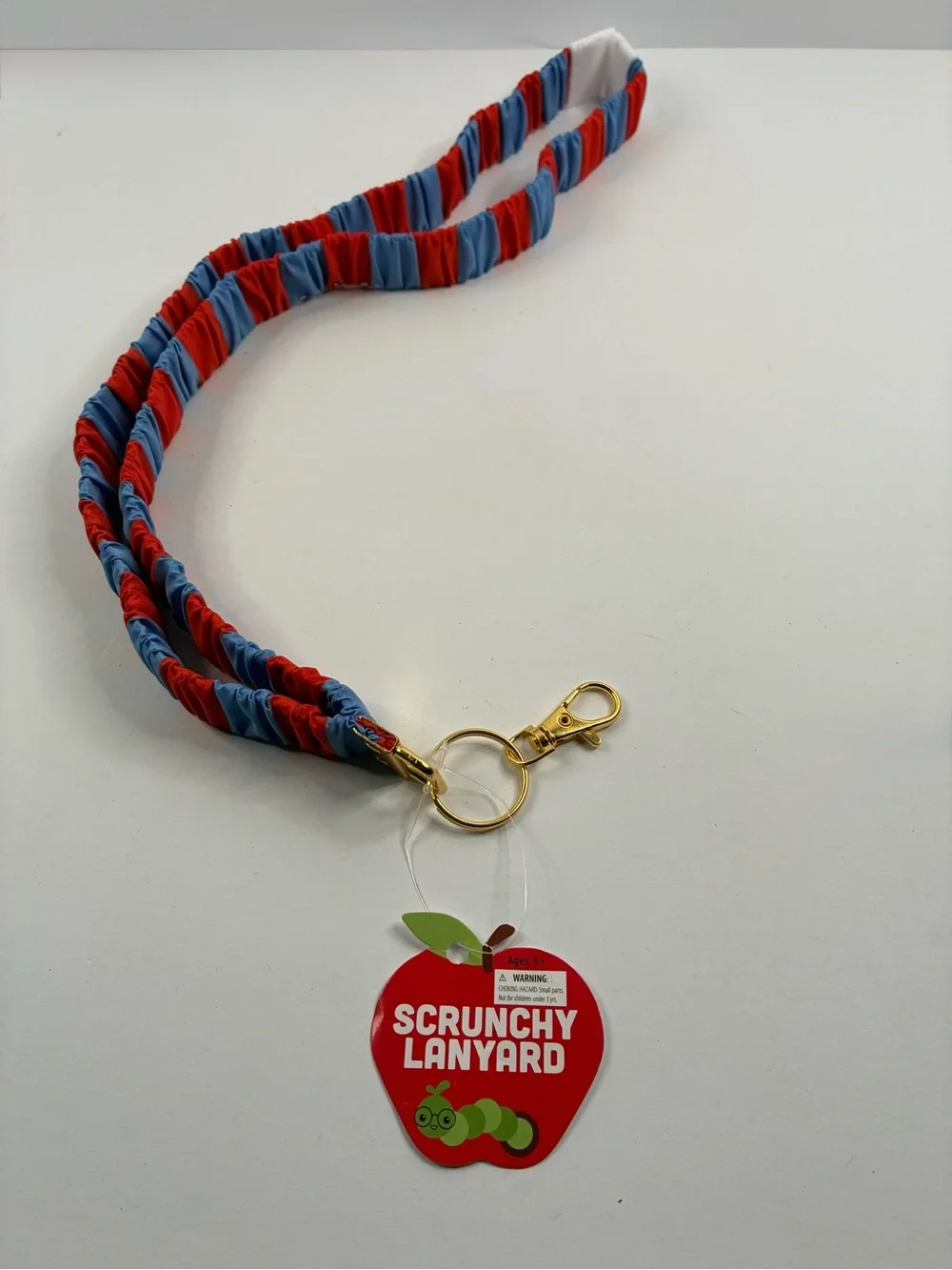 Scrunchy Lanyard Key & Card Holder - Red and Blue